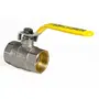 Кран кульовий KOER KR.214.G - 1 1/4" FF ГГВ YELLOW, ручка "важіль" жовта (KR0115)