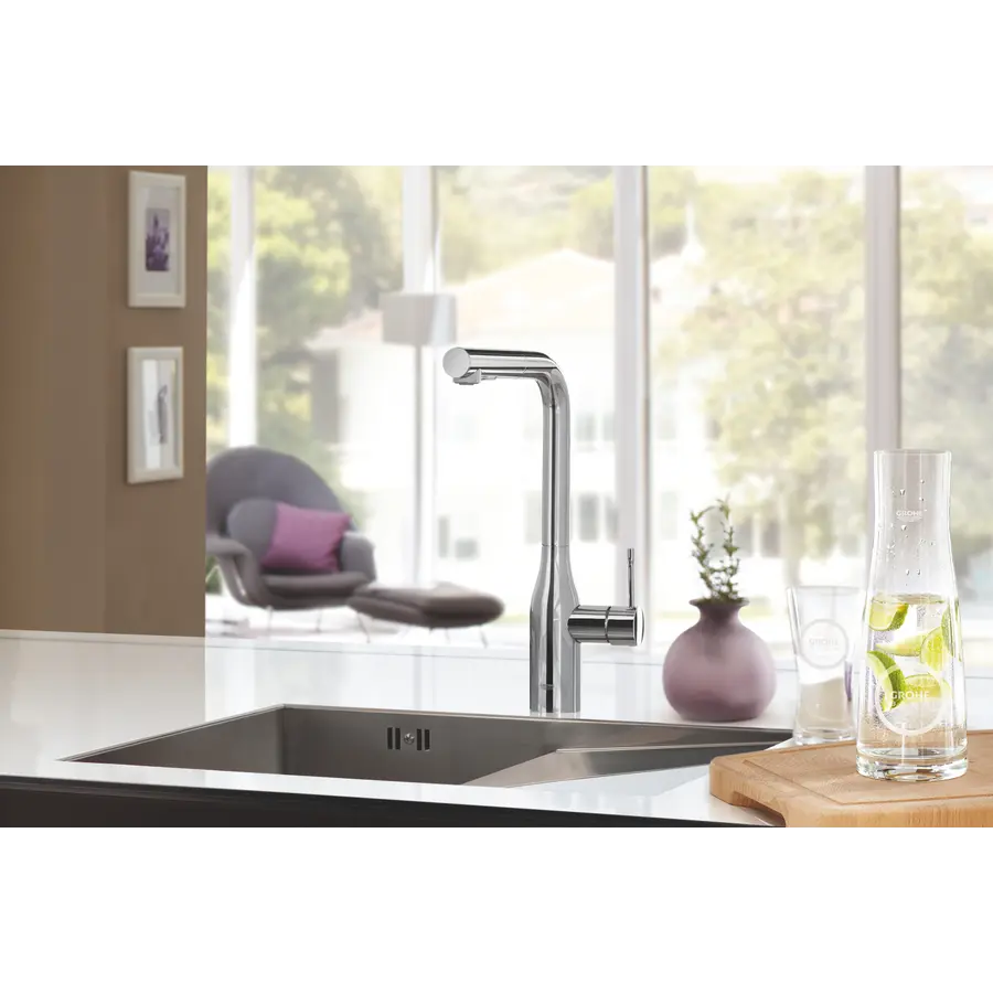 Змішувач для кухні з висувним виливом Grohe Essence New (30270000)