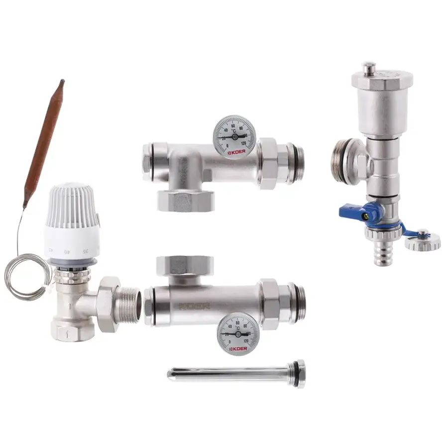 Змішувальний вузол для коллект. з лівим підключ. Koer KR.1022L2 - 1" (без насоса) (кутовий) (KR2913)