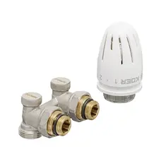 Комплект для нижньої підкл. радіатора Koer SET-21 - 1/2"x3/4" (кутовий) з термоголовкою ЗЗ (KR3173) Комплект для нижньої підкл. радіатора Koer SET-21 - 1/2"x3/4" (кутовий) з термоголовкою ЗЗ (KR3173)