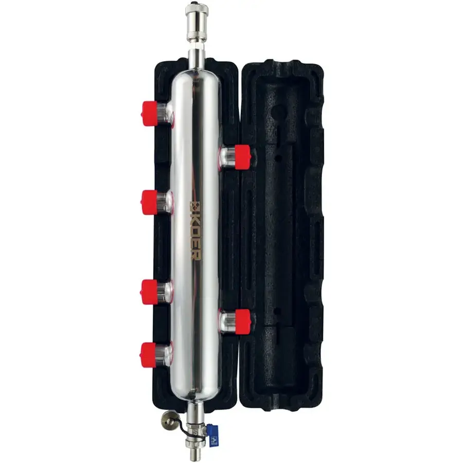 Гідрострелка Koer KR.S1032 4/2 (з повітровідв. і дренаж. краном) 1"НР SUS304 (KR2959)