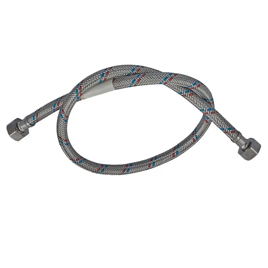 Гнучкий шланг для підключення води гайка 1/2'' - гайка 1/2'' (150 см) Zerix (ZX1556)