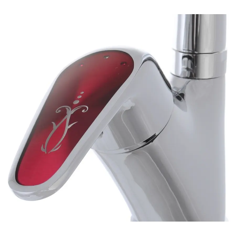 Змішувач для кухні Haiba Magic 011 з червоною ручкою (HB0699)