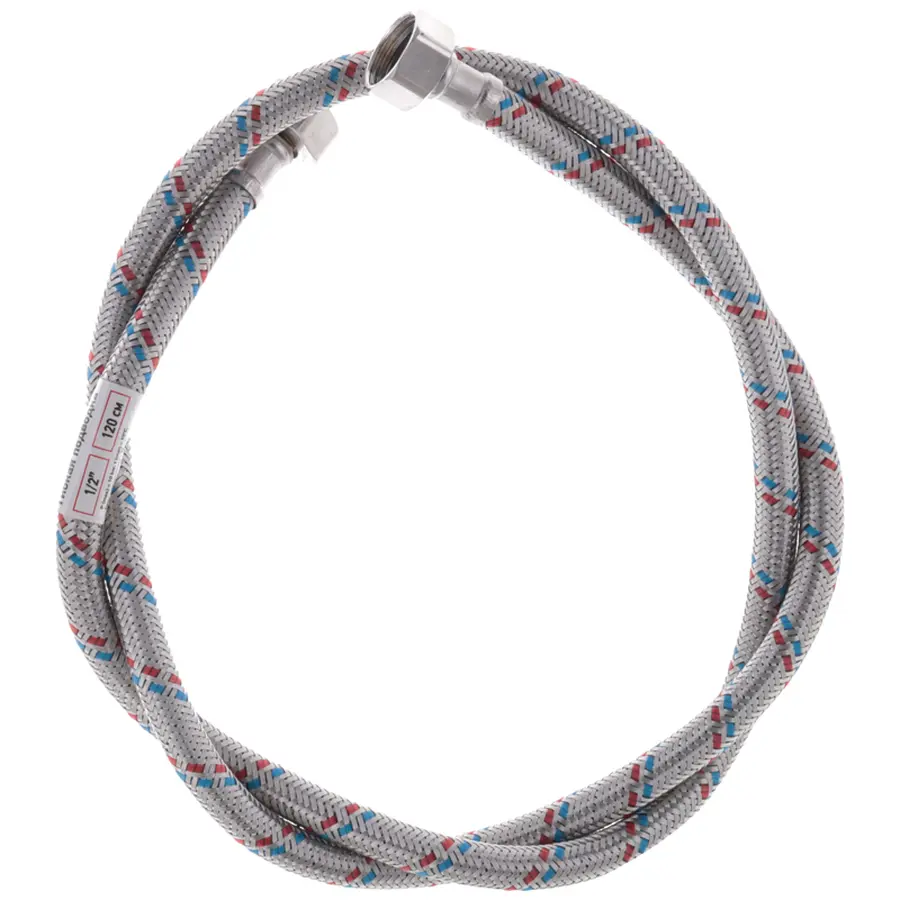 Гнучкий шланг для підключення води Гайка 1/2'' - Гайка 1/2'' (120 см) ZERIX (ZX1555)