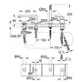 Змішувач на борт ванни на 4 отвори Grohe Eurocube (19897001)