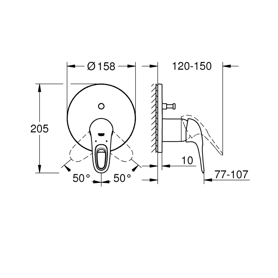 Гнучкі шланги для змішувача гайка 1/2'' - Штуцер M10 (100 см) 2 шт Koer (KR0277)
