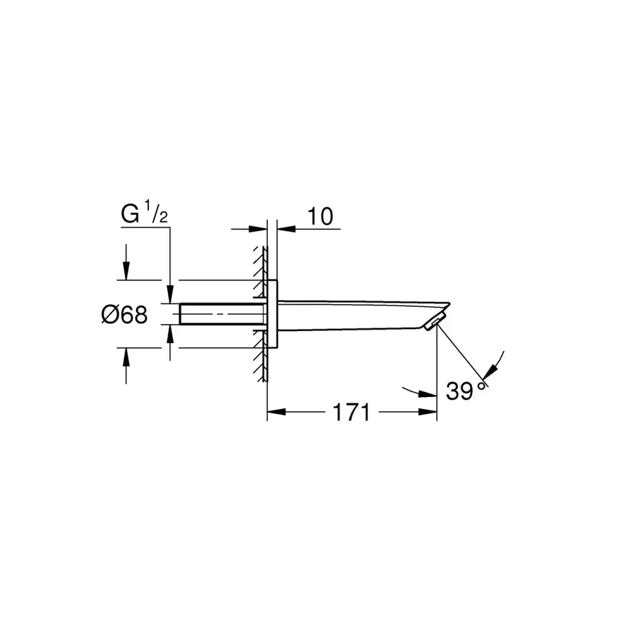 Вилив для ванни Grohe Eurosmart New (13448003)