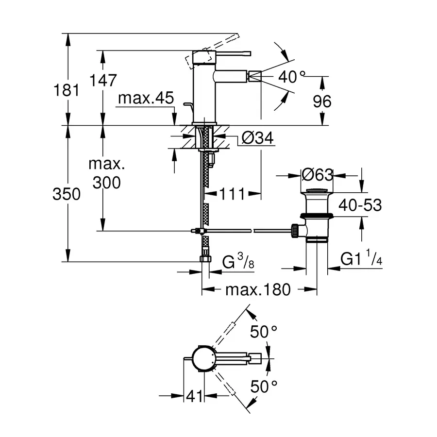 Змішувач для біде Grohe Essence New (32935001)