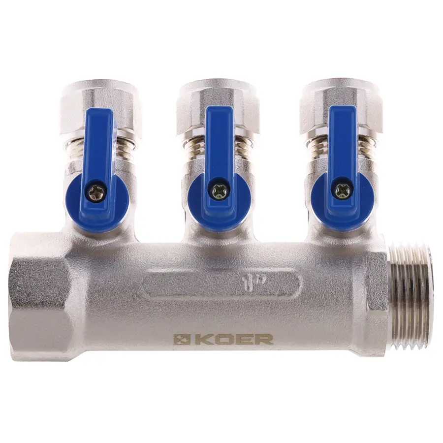 Колектор для теплої підлоги Koer KR.1126-3 1"x3 ways (KR2839)