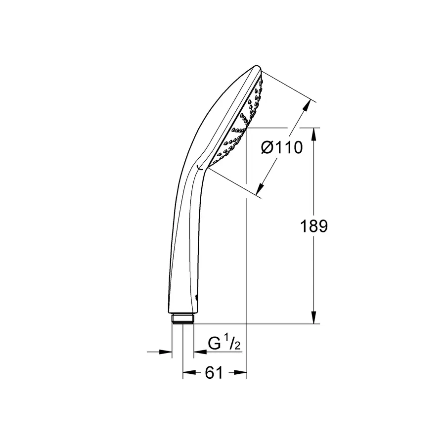 Ручний душ, 1 режим струменя Grohe Euphoria (27265000)