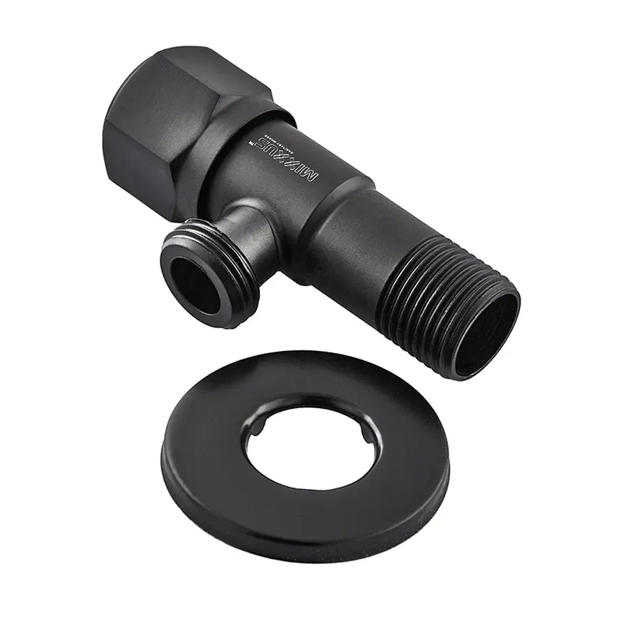 Кран для підключення сантехприладів Mixxus VAL-06-1/2x1/2 Black з нерж.ст.SUS304(чорн.) (MI6058)