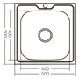 Кухонна мийка накладна Zerix Z5050-04-160E (Satin) (ZX1608)