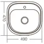 Мийка кухонна Zerix Z4947-08-180E (Satin) (ZM0559)