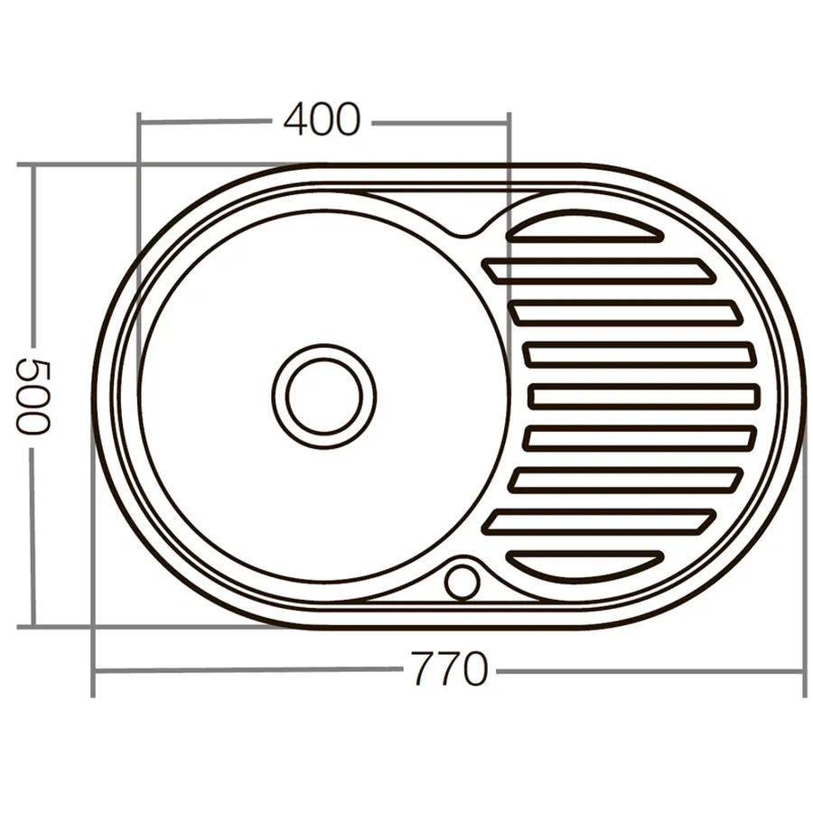 Мийка кухонна Zerix Z7750-06-180E (Satin) (ZX1594)
