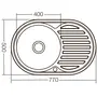 Мийка кухонна Zerix Z7750-06-180E (Satin) (ZX1594)