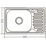 Мийка кухонна ZERIX Z6642-08-180E (satin) (ZX1600)