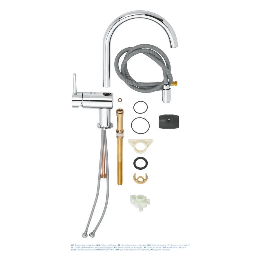 Змішувач для кухні з висувним виливом Grohe Minta (32918000)