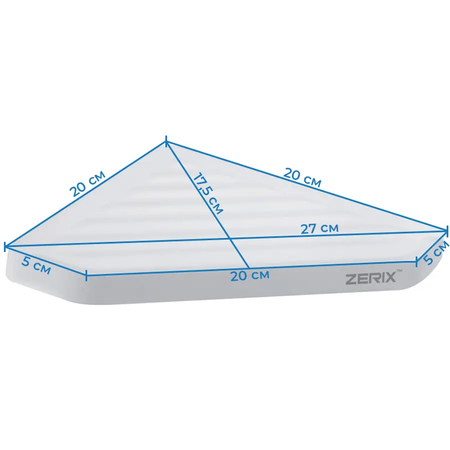 Полиця у ванну кутова пластик Zerix A8021 (ZX2815)