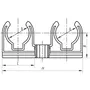 Подвійне кріплення для PPR труби 25 KOER K0081.PRO (KP0097)