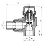 Кран термостатичний кутовий PPR 20x1/2 Koer K0149.PRO (KP0189)