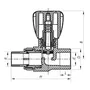 Вентиль радіаторний прямий PPR 20x1/2 (Koer K0165.PRO) (KP0213)