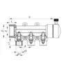Колектор для теплої підлоги на 3 контура (40x20) PPR Koer K0170.PRO (KP0220)