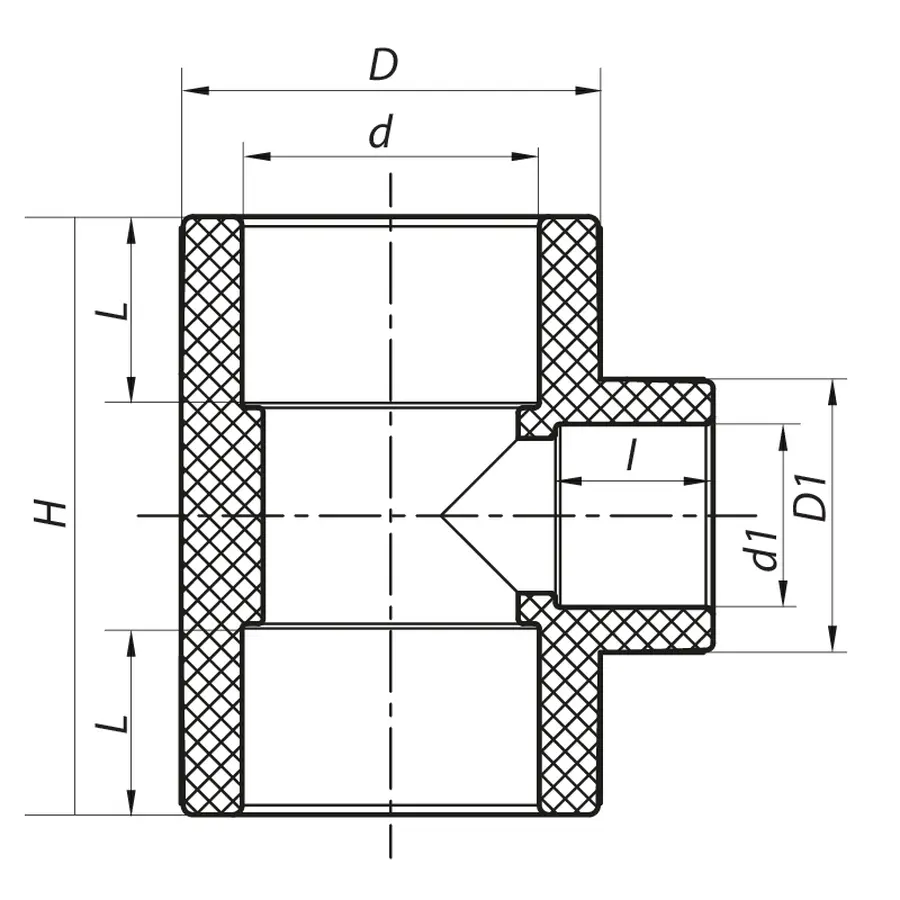 Трійник редукційний 75x63x75 PPR KOER K0222.PRO (KP2587)