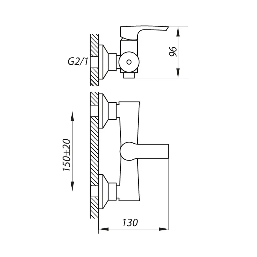 Змішувач для душа Zerix FAB-5 (ZX3053)