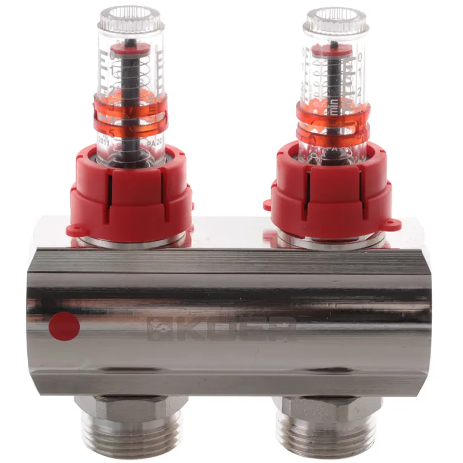 Колекторний блок з витратомірами Koer KR.1110-02 1"x2 ways (KR2639)