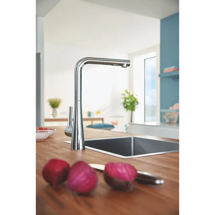 Змішувач для кухні з висувним виливом Grohe Zedra (32553002)