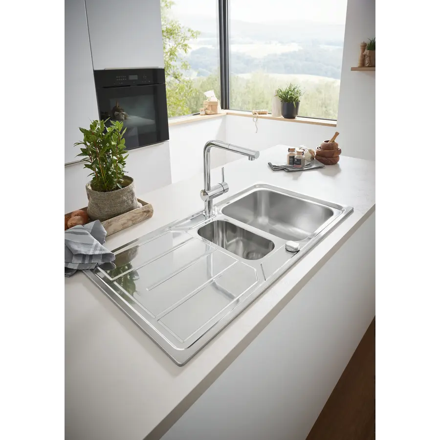 Змішувач для кухні з висувним виливом Grohe Minta (32168000)