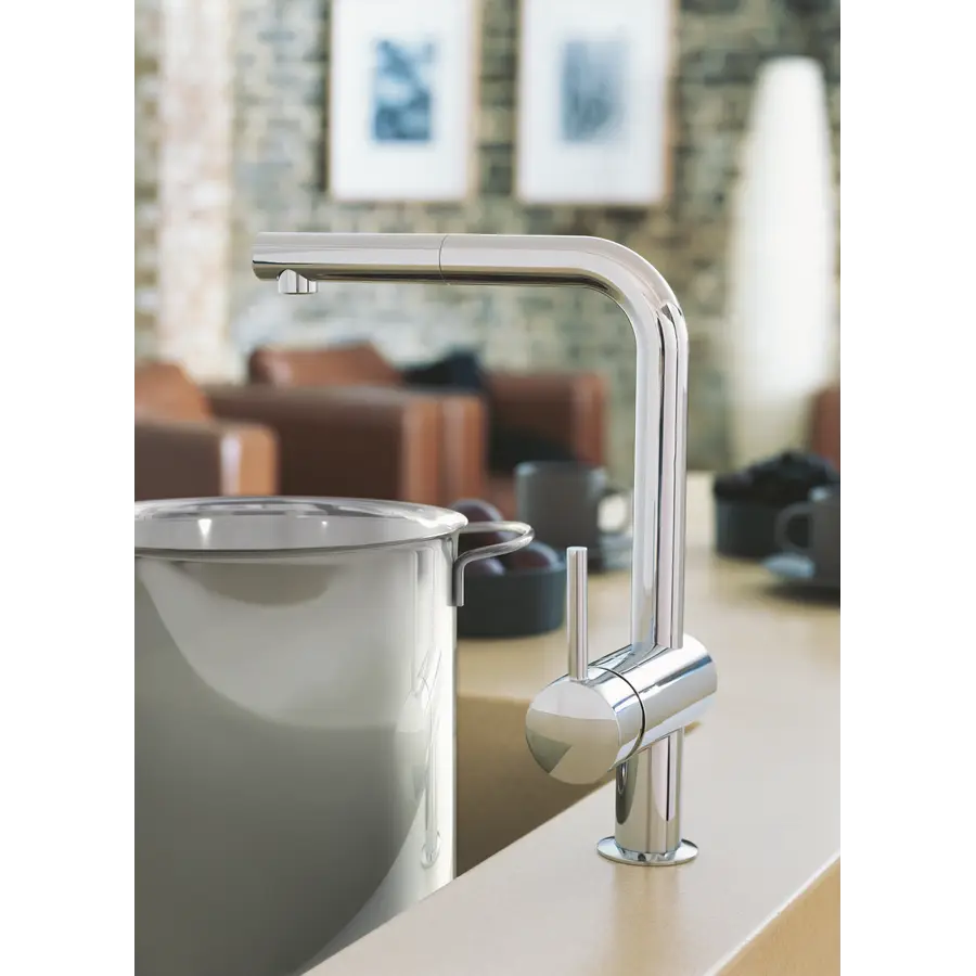 Змішувач для кухні з висувним виливом Grohe Minta (32168000)