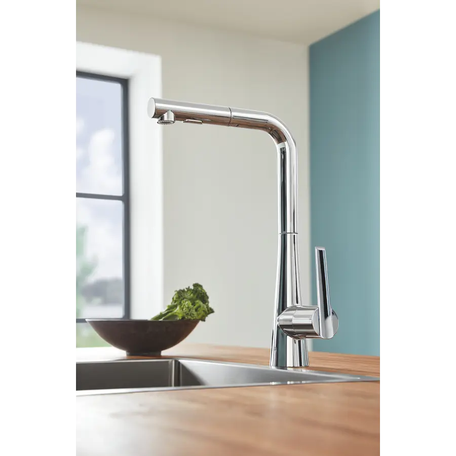 Змішувач для кухні з висувним виливом Grohe Zedra (32553002)