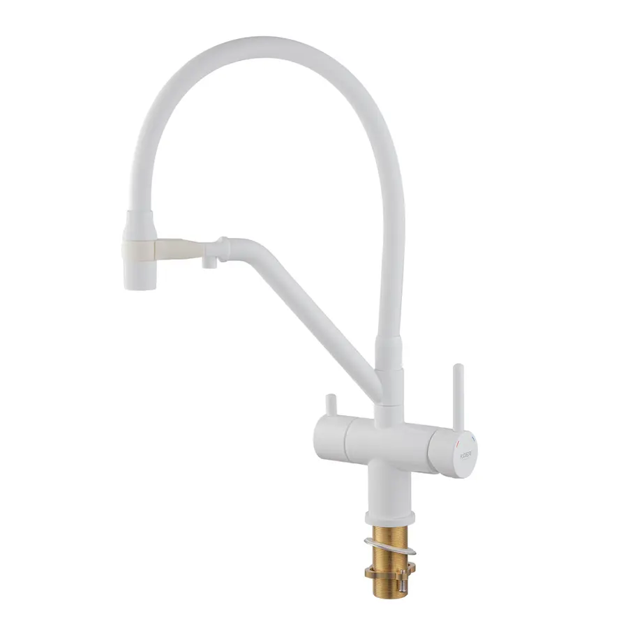 Кухонний змішувач з силік. виливом і вих. для питної води KOER KB-72006-03 (KR3381)