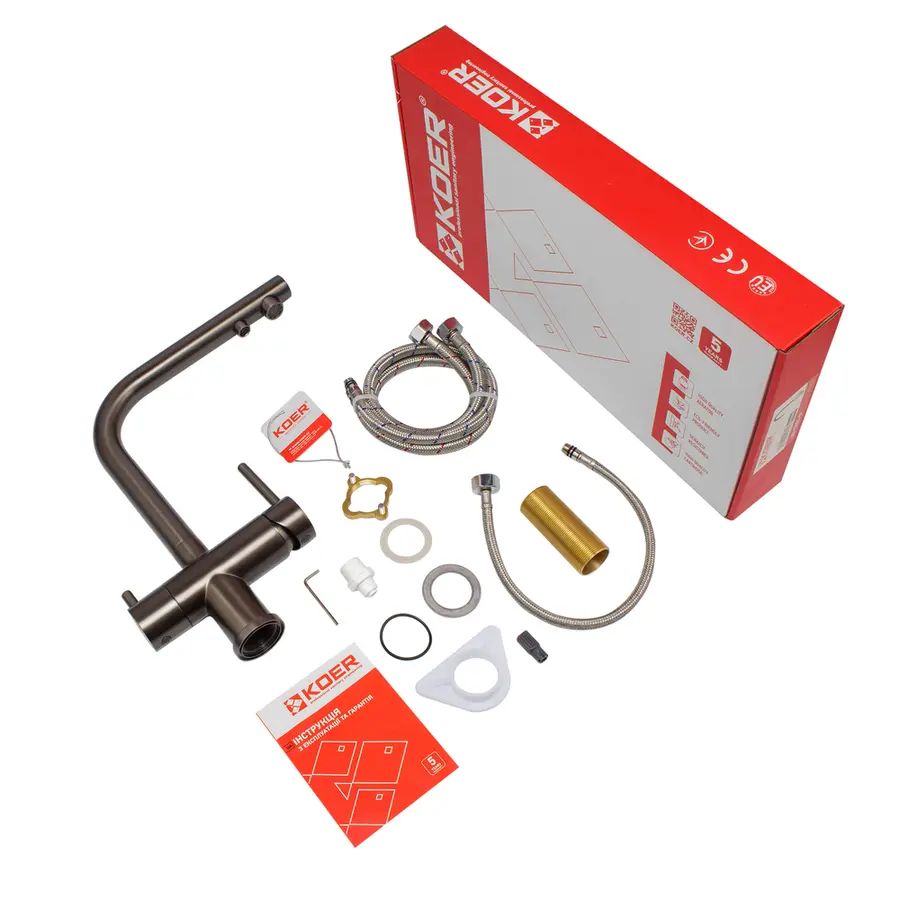 Змішувач для кухні з виходом для питної води KOER KB-72001-07 (KR3393)