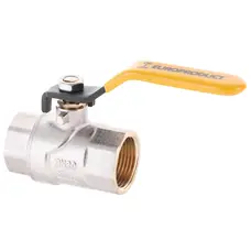 Кран кульовий Europroduct EP.221 - 3/4" FF ГГВ YELLOW, ручка "важіль" жовта (EP2944) Кран кульовий Europroduct EP.221 - 3/4" FF ГГВ YELLOW, ручка "важіль" жовта (EP2944)