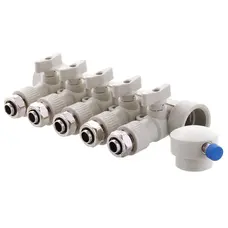 Розподільний колектор опалення 5-way з фітингом (40x20) PPR Koer K0193.PRO (KP2558)