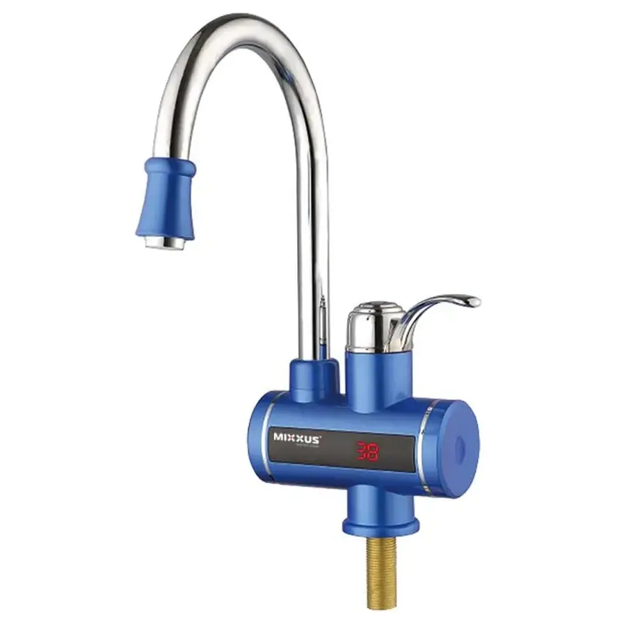 Водонагрівач 3 kW проточний MIXXUS Electra 240-E BLUE з індик. темп., RESET, на мийку (колір блакитний) (MI2747)