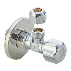 Кран вентильний Koer 1/2x3/8 з накидною гайкою (KR.510) (KR0147) Кран вентильний Koer 1/2x3/8 з накидною гайкою (KR.510) (KR0147)