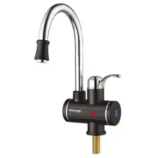 Водонагрівач 3 kW проточний, з індикатором температури, RESET, на мийку MIXXUS Electra 240-E BLACK (колір чорний) (MI2828)