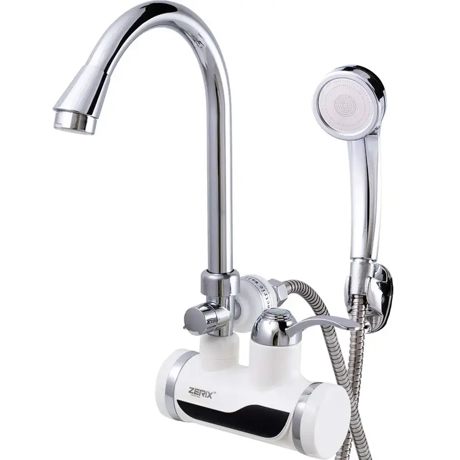 Проточний водонагрівач Zerix ELW08-EPW (з індик. темп. І УЗО) (ZX2751)