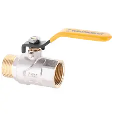 Кран кульовий Europroduct EP.211 - 3/4" FM ГШВ YELLOW, ручка "важіль" жовта (EP2952)