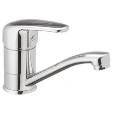 Змішувач для умивальника Haiba Magic 555 (15 см) з чорною ручкою (HB0671) Змішувач для умивальника Haiba Magic 555 (15 см) з чорною ручкою (HB0671)