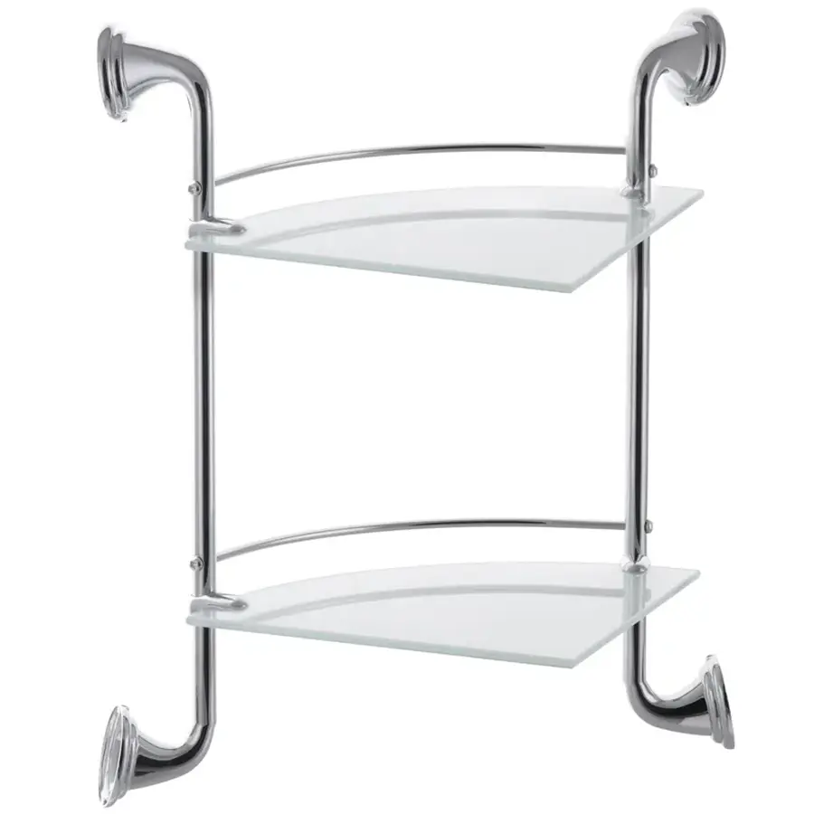 Полиця у ванну кутова скляна Zerix LR1507-2 (LL1408)