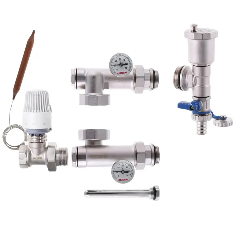 Змішувальний вузол для коллект. з лівим підкл. Koer KR.1022L1 - 1" (без насоса) (прямий) (KR2912)