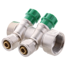 Колектор вентильний з фитингом Koer KR.1124-2 1"x2 ways (KR2832)