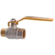 Кран кульовий KOER KR.215.G - 1/2" FM ГШВ YELLOW, ручка "важіль" жовта (KR0116)