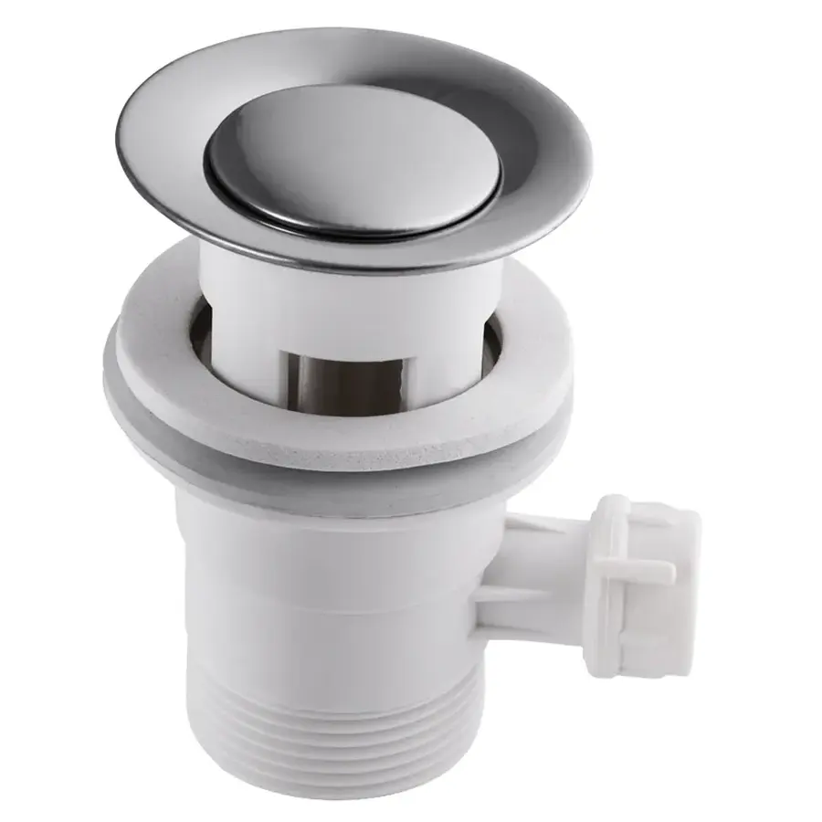 Важільний донний клапан для умивальника Mixxus POP-UP-01 з переливом (Колір хром) 1 1/4'' (MI1676)