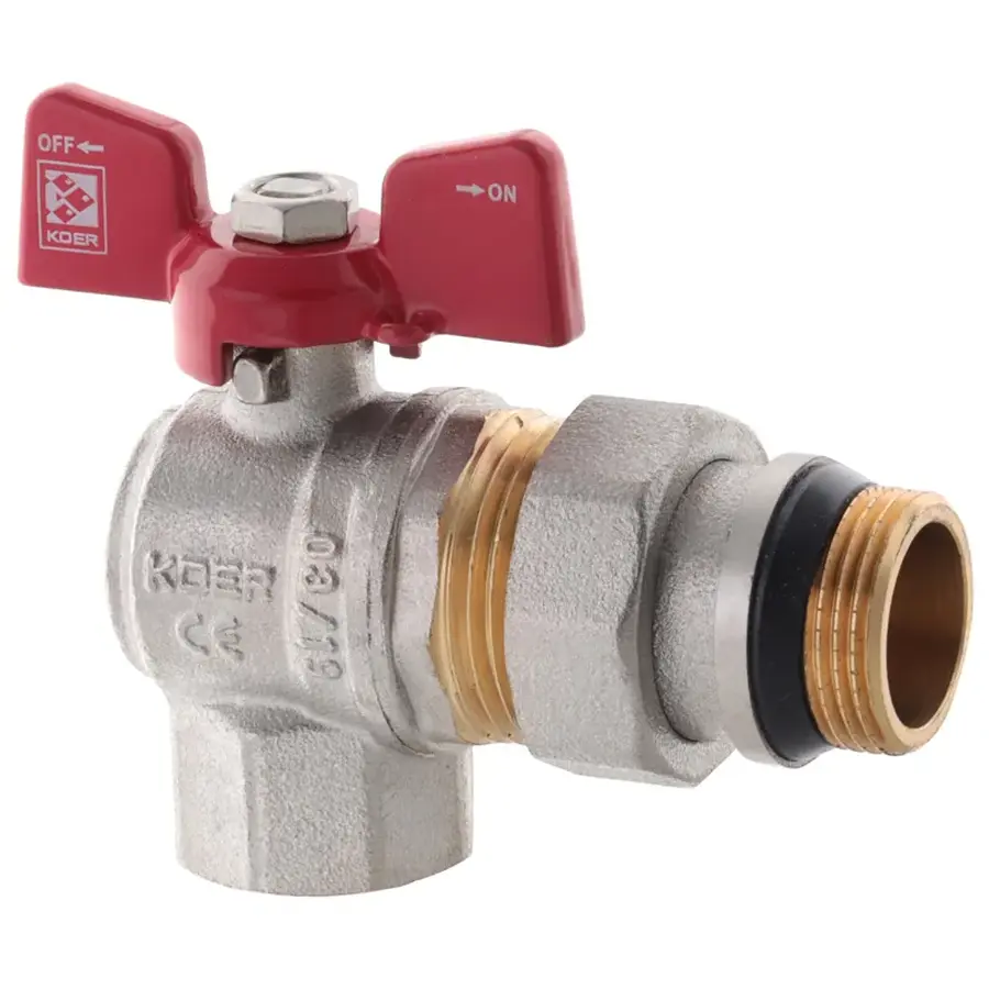 Кран з американкою 1/2" "антіпротечка"(Koer KR.228-Gi) кутовий (KR0196)