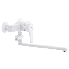 Змішувач для ванни PLAMIX Mario-006 White (без шланга і лійки) (PM0560)